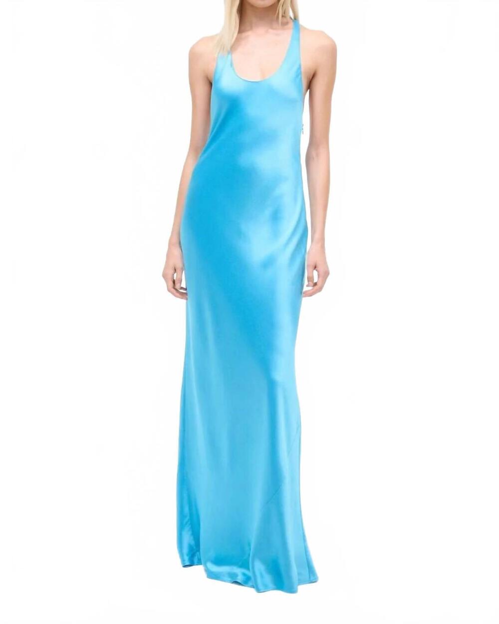 NEW STAUD juanita maxi dress in pool